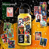 100Pcs Painting Stickers for Water Bottles, Aesthetic Artistic Stickers for Adults Teens, Impressionist Art Stickers for School Reward Prize, Waterproof Vinyl Decals for Teachers Students Kids Gift