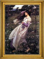 Art Oyster John William Waterhouse Windflowers - 18.05" x 27.05" Premium Canvas Print with Gold Frame