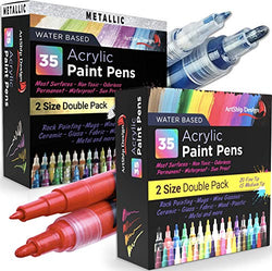 24 Glitter Paint Pens Double Pack - Extra Fine & Medium Tip - ArtShip Design