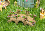 Twig & Flower The Magical Garden Fairy Bridge with Hand Painted Flowers & Vines