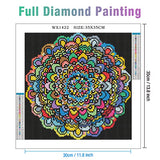 AIRDEA Special Shaped Diamond Painting Kits for Kids Adults Round Full Kits 5D DIY Diamond Art Kits Mandala Diamond Painting by Number Kits Diamond Picture Art Kits for Home Wall Decor 13.8x13.8 inch