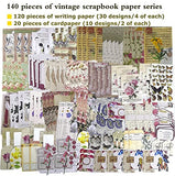 260 Pieces Vintage Scrapbooking Supplies Aesthetic Scrapbook Stickers for Journaling, Junk Journal Kit Scrapbook Paper Bullet Journals Supplies for Planner, Notebooks, Gift Package Cottagecore Decor Collage Craft (Nature)