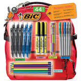 BIC School Supplies Includes Pens, Pencils, Markers, and Highlighters, 44 ct