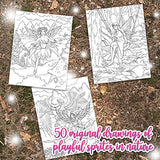 ColorIt Fairies Coloring Book for Adults Relaxation, 50 Single-Sided Designs, Thick Smooth Paper, Spiral Binding, USA Printed, Lay Flat Hardback Book Covers, Ink Blotter Paper, Fairies Coloring Pages