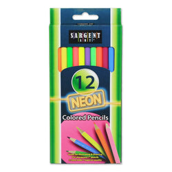 Sargent Art (SARAD) 22-7241 12ct Neon Pencils, Drawing, Coloring, Artist, Assorted