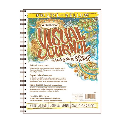Strathmore STR-460-29 48 Sheet Bristol Vellum Visual Journal, 9 by 12"