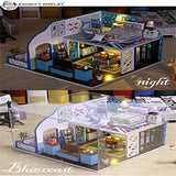 Pratcgoods 3D Wooden DIY Miniature House Furniture with LED House Puzzle Toy Kids Toys for Mother'sDay Gifts