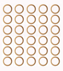 Penta Angel Wooden Rings 30Pcs 35mm Natural Unfinished Solid Wood Teething Rings Smooth Wood Circles for DIY Craft Pendant Connectors Jewelry Making (35mm)