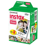 FUJIFILM INSTAX Mini 9 Instant Film Camera (Purple with Clear Accents) + Instax Film (20 Shots) + Glitter Clear Case + Scrapbooking Album + 6 Colored Lens Filters + 20 Sticker Frames Nature Package