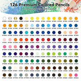 Arrtx Colored Pencils 126 Colors with Sketch Pencil Drawing Kit for Artists Colorists Adult Coloring Books, Soft Core Coloring Pencils Premium Art Supplies for Drawing, Shading,