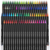 Arteza Real Brush Pens, 96 Colors for Watercolor Painting with Flexible Nylon Brush Tips, Paint