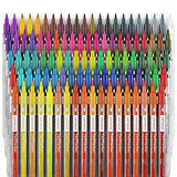 Arteza Colored Pencils and Dual Brush Pens TwiMarkers Bundle, Drawing Art Supplies for Artist, Hobby Painters & Beginners