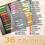 Artbeek 36 Colors Non Toxic Long Soft Pastels for Professionals Hair Chalk Square Chalks Brilliant Assorted Hair Colors (36 Colors)