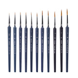 Paint Brushes Set, eZAKKA Paint Detail Brushes Set Fine Detail Paint Brush Miniature Artist Painting Brushes Supplies for Art Watercolor Paintings Acrylic Oil, 10 Pieces