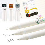 12 Pieces Cute Cat Pens Cats Design Gel Ink Pens Kawaii Writing Pen and 320 Pieces Cute Cat Sticky Notes Page Bookmarks Flags Tab for Cat Lovers Kids Stationery School Office Supplies