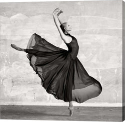 Ballerina Dancing (Detail) by Haute Photo Collection Canvas Art Wall Picture, Gallery Wrap, 12 x 12 inches