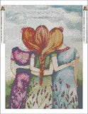 Zimal Cartoon Girls Friendship 5D DIY Diamond Painting Full Round Rhinestone Embroidery Diamonds Mosaic Kit Cross Stitch Home Decor 11.8 x 15.8 Inch