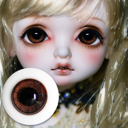 Clicked BJD Safety Eyes Brown Glass Eye for LUTS DOD Bears Dolls Mask Toy Halloween Props,16mm