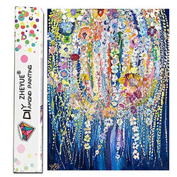 5D Diamond Painting Kits for Adults Full Drill- Diamond Art Kits for Beginners and Students with Adults' Paint-by-Number Kits for Wall Decoration, Gift, Relax (Weeping Willow)
