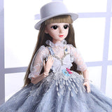 BJD Dolls 24 inch Fashion Doll 20 Ball Joints Doll DIY Toys with Music Best Gift for Girls,D