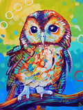 ARSETS DIY 5D Diamond Painting Kits for Adults Kids, Round Full Drill Crystal Rhinestone Diamond Paintings Accessories Colorful Owl Animal Pictures Arts Craft for Home Wall Decor 30x40cm/12x16in