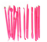 yueton 14pcs Set Plastic Crafts Clay Modeling Tool for Shaping and Sculpting (Hot Pink)