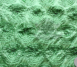 Taffeta Fabric Rosette Swirl GREEN / 52" Wide / Sold by the Yard