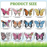 12 Pcs Gnome Diamond Painting Keychains Sweet 5D Diamond Key Chain Kit DIY Diamond Art Keychains for Valentine's Day Beginners Kids Adults DIY Key Ring Pendant Summer Crafts Making (Butterfly Style)