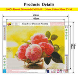 FuigeBach Rose Diamond Painting Kits for Adults Full Drill DIY Flowers Diamond Art Kits Rhinestone Embroidery Cross Stitch Crafts for Home Decor Gift