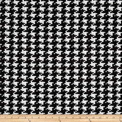 Robert Kaufman Cotton Boucle Prints Houndstooth Fabric, Black