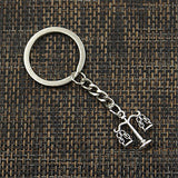 DIY Men 22x17mm libra scales of justice Pendants Keychain Jewelry Car Key Chain Ring Holder