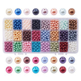 PandaHall Elite 1440pcs 6mm Tiny Satin Luster Glass Pearl Bead Round Loose Beads for Jewelry Making