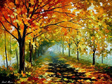 Autumn Kitchen Decor Beautiful Oil Paintings On Canvas By Leonid Afremov Studio - Light In The Fog