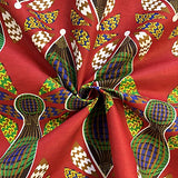 African Print Fabric Cotton Print 44'' wide Sold By The Yard (90149-1)