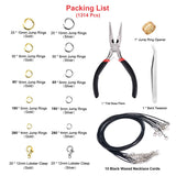 EuTengHao 1314pcs Open Jump Rings and Lobster Clasps Jewelry Repair Tools Kit Jewelry Making Supplies Kit Jewelry Finding Kit for Necklace Repair with Jewelry Making Accessories (Gold and Silver)