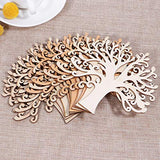 WINOMO Blank Wooden Tree Embellishments for DIY Crafts - 10pcs