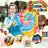 DIY Tie Dye Kits, 26 Colors Fabric Dye Kit for Kids, Adults and Groups, Non-Toxic Tie Dye Supplies for Party, Gathering, Festival, User-Friendly, Add Water Only Perfect Thanksgiving Christmas Gift