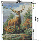 5D Diamond Painting Kits for Adults Full Drill DIY Deer Diamond Paintings Art Crystal Rhinestone Embroidery Pictures Cross Stitch Arts Craft for Home Wall Decor Gifts (Deer,17.7X21.7 inches)
