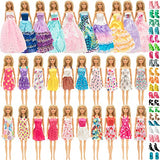 SOTOGO Doll Clothes and Accessories for 11.5 Inch Girl Doll Fashion Include 30 Sets Handmade Fashion Dresses/Wedding Dresses/Party Gown Outfit and 20 Pairs Shoes