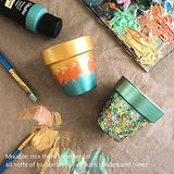 Ohuhu 24 Matte Acrylic Paints Bottle (59ML) + 24 Metallic Acrylic Paints Bottle (59ML)