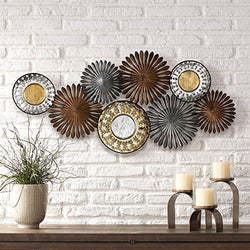 Newhill Designs Sparks and Disks 39 1/4" Wide Industrial Metal Wall Art