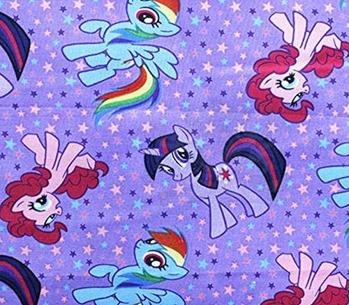 100% Cotton Fabric Quilt Prints - My Little Pony Stars Lavender/45 Wide/Sold by the yard SC-267