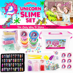 White Tails Unicorn Slime Kit for Girls and Boys 12 Containers of Clear Slime Unicorn Gifts for Girls