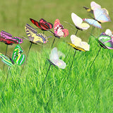 LeBeila Butterfly Stakes – Garden Yard Ornaments & Patio Décor Butterflies Waterproof Butterfly Decorations for Indoor/Outdoor Planter Flower Pot Bed, 24 pcs Christmas & Party Supplies Crafts (24)