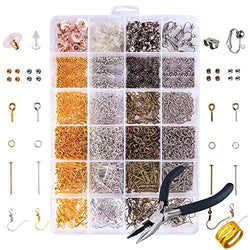 OPount 2758 Pieces Jewelry Making Kit and Earring Repair Kits with Earring Hooks, Earring Backs,