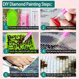 2 Pack Diamond Painting Kits for Adutls and Kids, Full Drill Round Rhinestone Paint with Diamonds,Cross Stitch Embroidery Art Perfect for Relaxation and Home Wall Decor (School of Magic, 2 Pack)