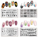 BORN PRETTY Nail Art Stamping Tool Kit 8Pcs Image Stamp Plate with 10 Bottles 6ml Classic Stamping Polish DIY Nail Art Design