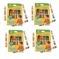 Toddler Triangle Crayons - Set of Four 8 ct. Crayola Anti-Roll Triangle Crayons