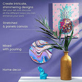 Arteza Metallic Acrylic Paint Set of 8 Vibrant Essentials Colors and Acrylic Paint Set of 14 Colors Bundle, Painting Art Supplies for Artist, Hobby Painters & Beginners