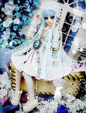 Winter Blue Dress / Outfit Dress Suit 1/4 MSD BJD Dollfie / 100% Custom-made Doll Dress / 4 PCS